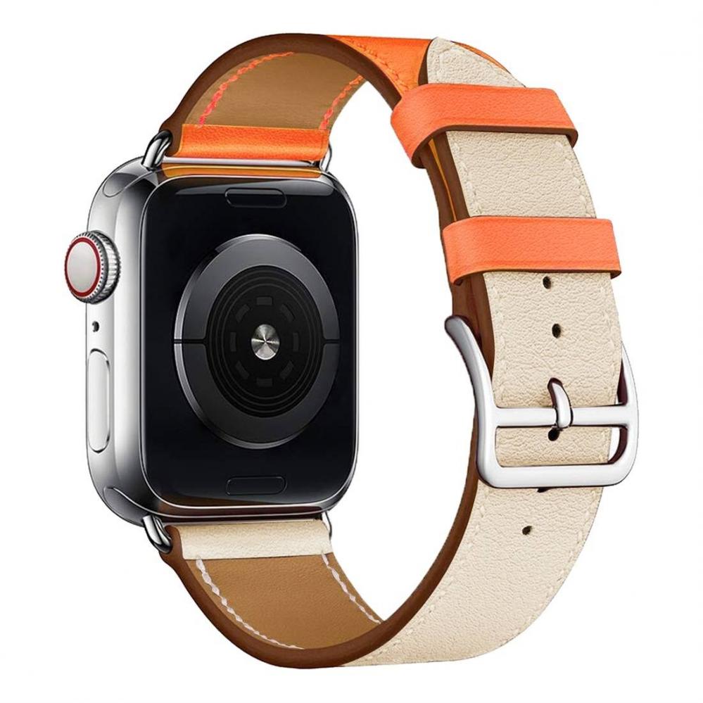 Apple Watch Series 3 38 Mm Armband Köp Orange & Vit Armband för Apple Watch 38/40/41mm | Kamda